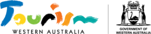 Logo Tourism WA and WA State Government logo